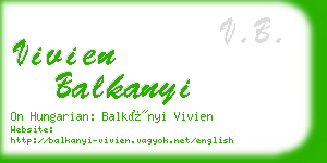 vivien balkanyi business card